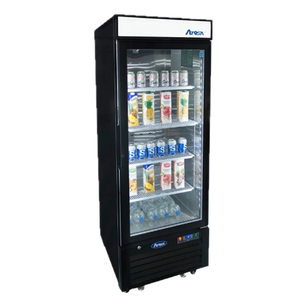 Atosa USA MCF8726GR 24" 1-Section Merchandiser Refrigerator with Glass Door, 8.3 cu. ft.
