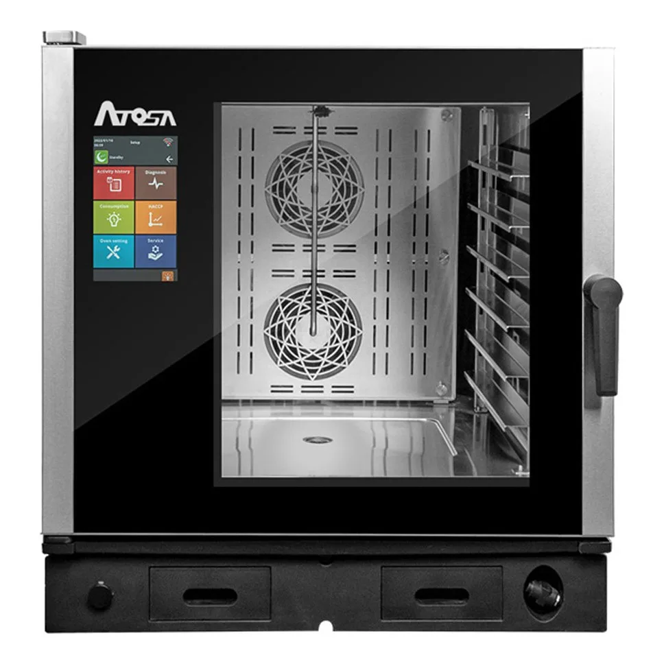 Atosa USA AEC-0621 E Full Size 6 Pan Electric Combi Oven w/ Smart Touch Control, Boilerless, 208/240V