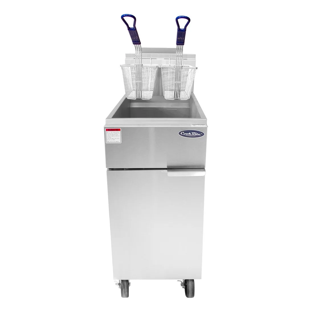 Atosa USA ATFS-40-LP Full Pot Floor Model LP Gas Fryer w/ 40 Lbs, (2) Baskets, 90.000 BTU