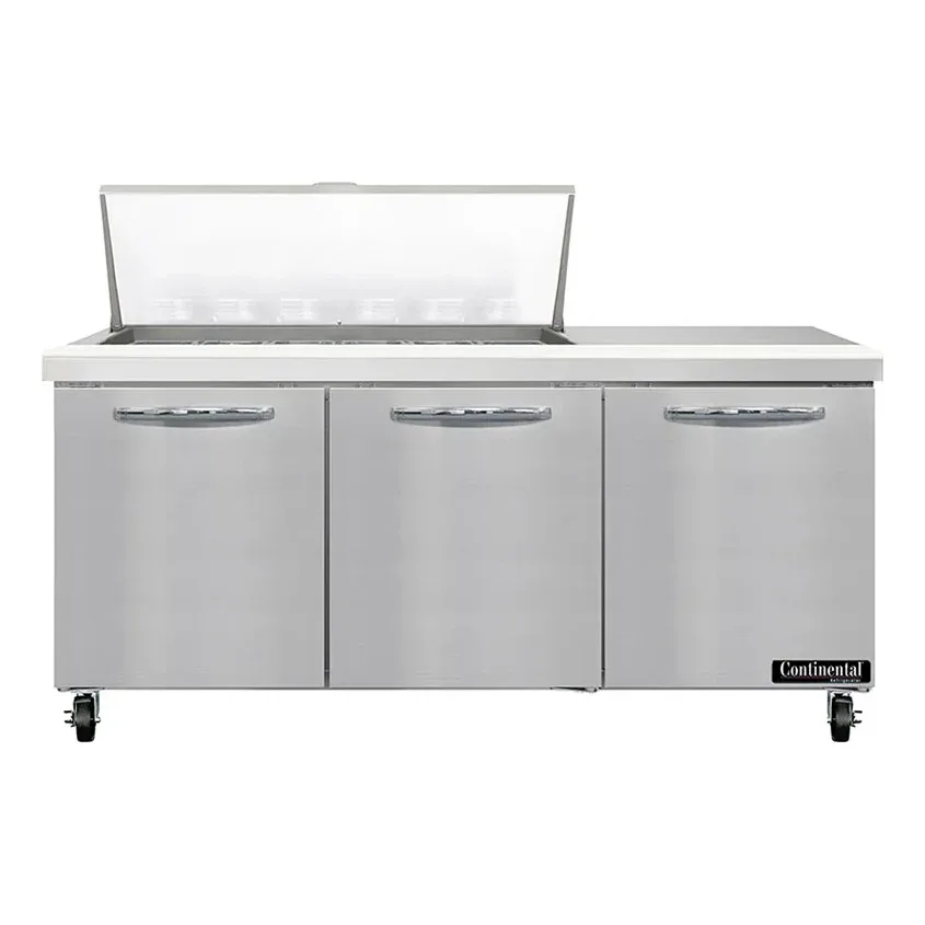 Continental SW72N18 72″ Sandwich/Salad Prep Table w/ Refrigerated Base, 115v