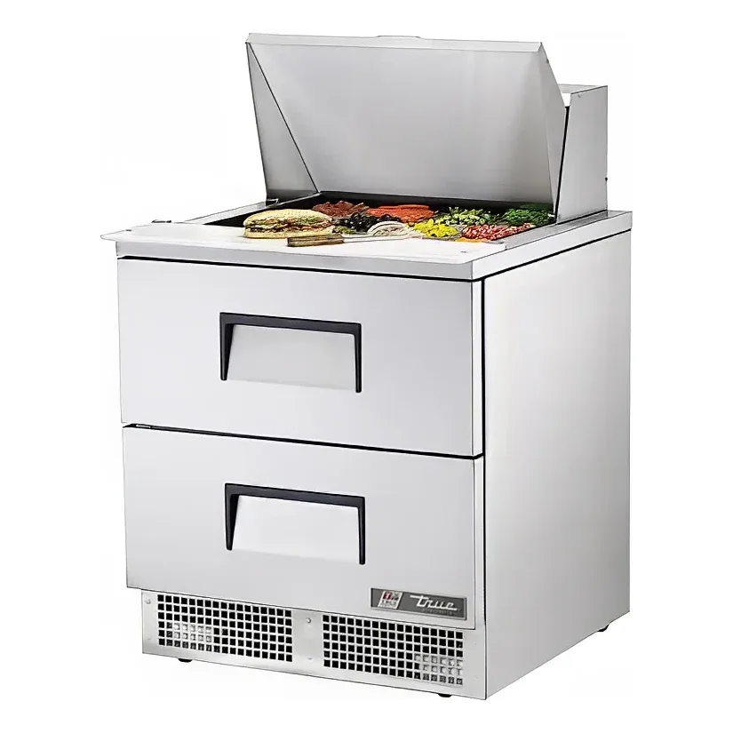 True TFP-32-12M-D-2 32″ Sandwich/Salad Prep Table w/ Refrigerated Base, 115v