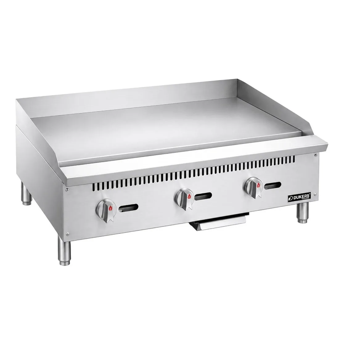 Dukers DCGT36 36" Gas Griddle w/ Thermostatic Controls - 1" Steel Plate, Convertible