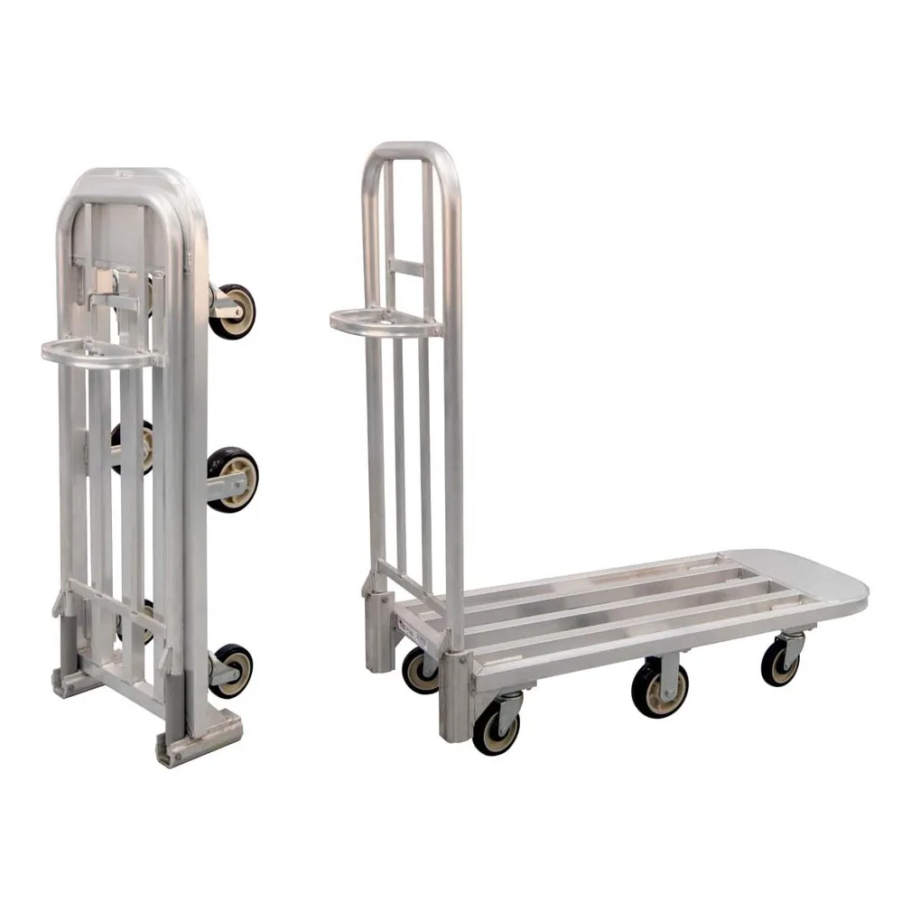 New Age 95370 Aluminum Platform Truck, 20x55.25, 1200 lbs, Welded Frame, Polyurethane Casters