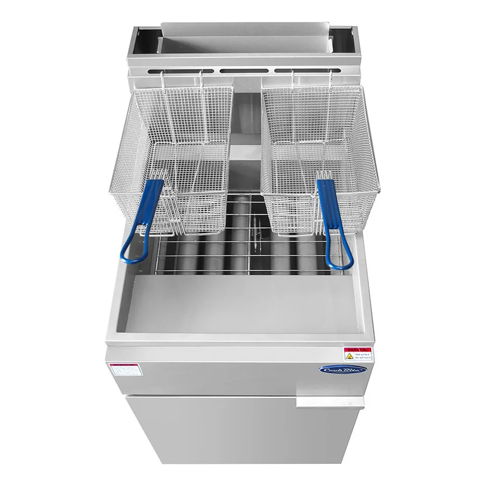 Atosa USA ATFS-75-LP Full Pot Floor Model LP Gas Fryer w/ 75 lbs, (5) Burners, 150.000 BTU