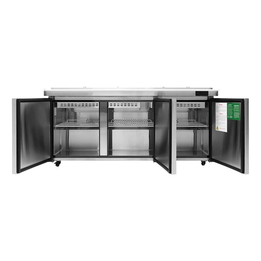 Atosa USA MSF8308GR-NTCV 72“ Three Section Mega Top Sandwich Prep Table