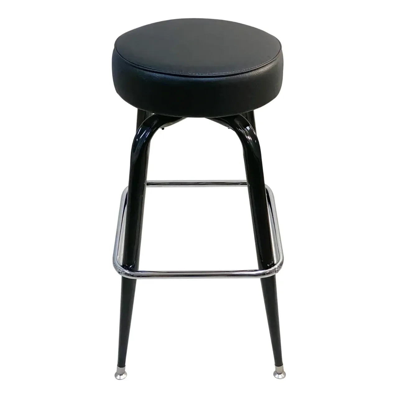 AAA Furniture Wholesale 104-24 Bar Stool with Upholstered Seat, Black (Quick Ship)