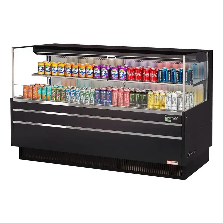 Turbo Air TOM-72L-UF-W(B)-2S-N 70″ Horizontal Open Air Merchandiser, Specify Exterior, Self-Contained, 1 Shelf, 15.8 cu. ft.