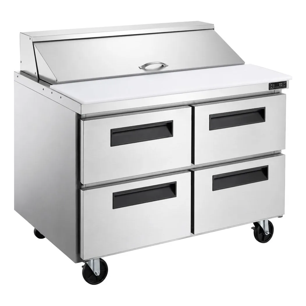 Dukers DSP60-16-D4 60 1/8" Sandwich/Salad Prep Table w/ Refrigerated Base, 115v