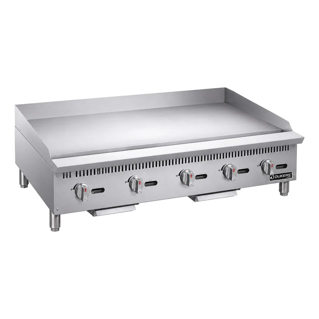 Dukers DCGT60 60" Gas Griddle w/ Thermostatic Controls - 1" Steel Plate, Convertible