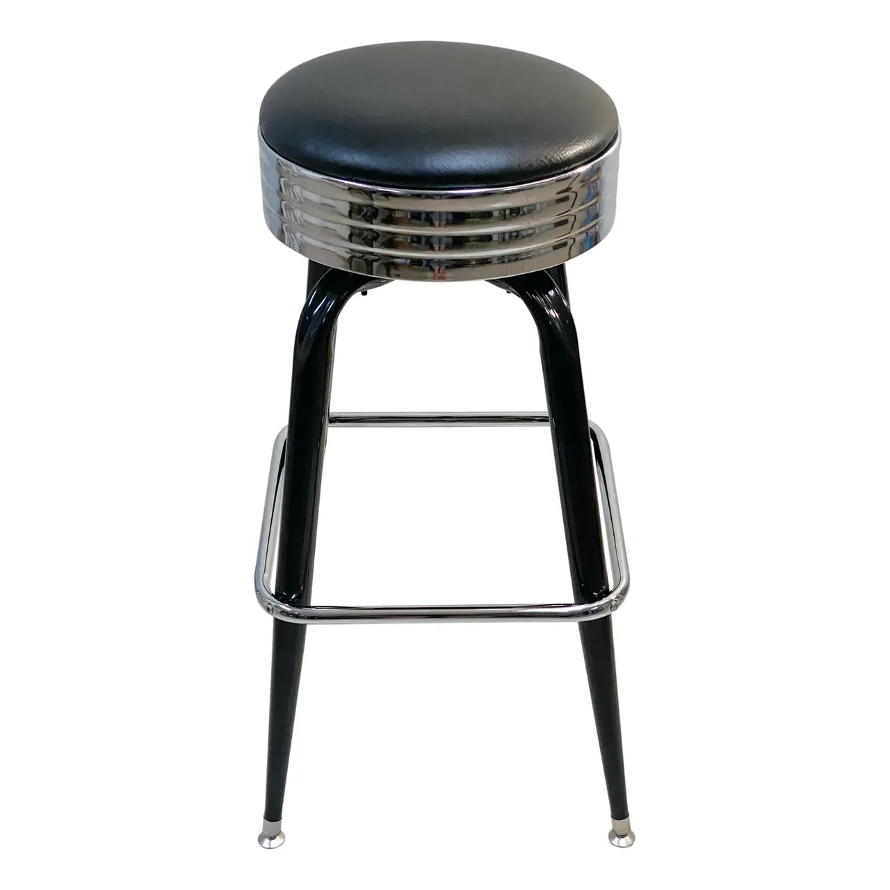 AAA Furniture Wholesale 104-31/BAND BVS Bar Stool with Upholstered Seat, Black (Quick Ship)