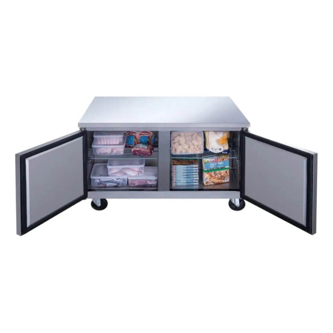 Dukers DUC36F 36" W Undercounter Freezer w/ (2) Sections & (2) Doors, 115v