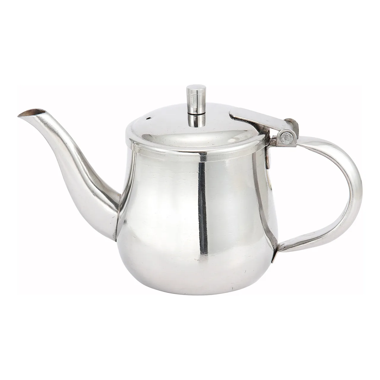 Winco GS-10 10 oz Gooseneck Server with Cover, Stainless