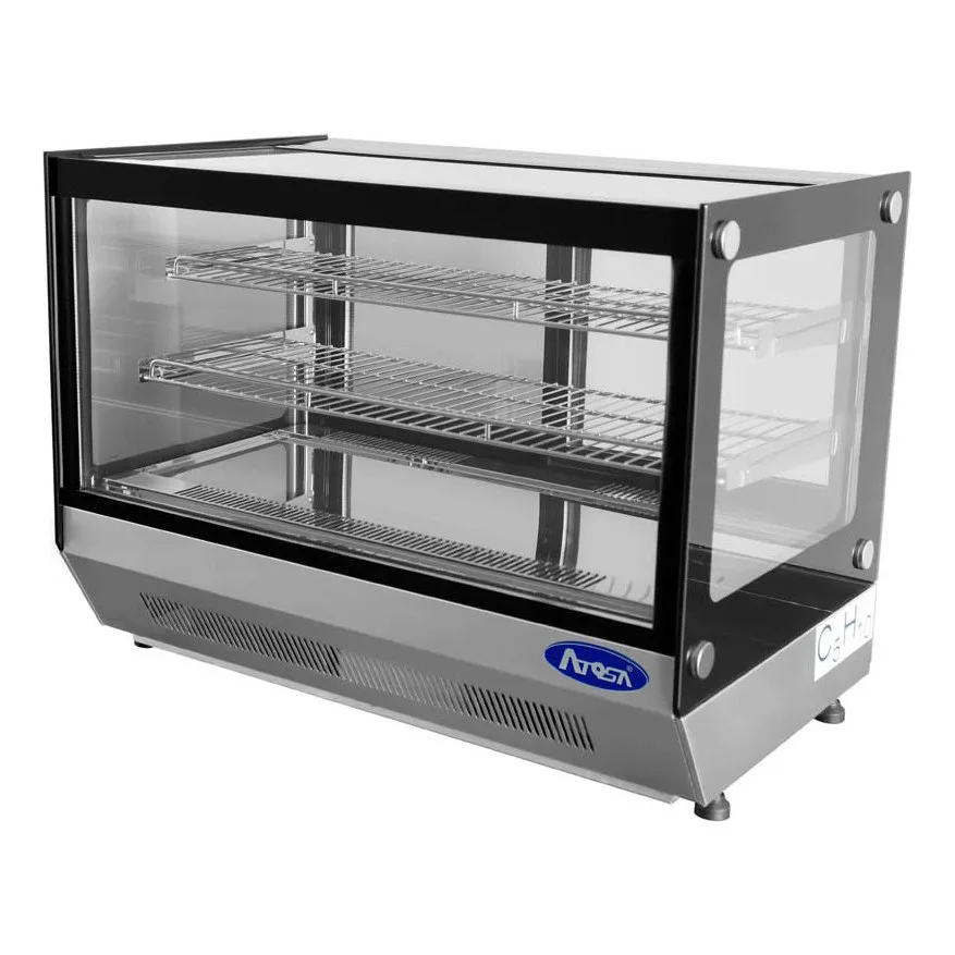 Atosa USA CRDS-56 35" Full Service Countertop Refrigerated Display Case, 2 Shelves