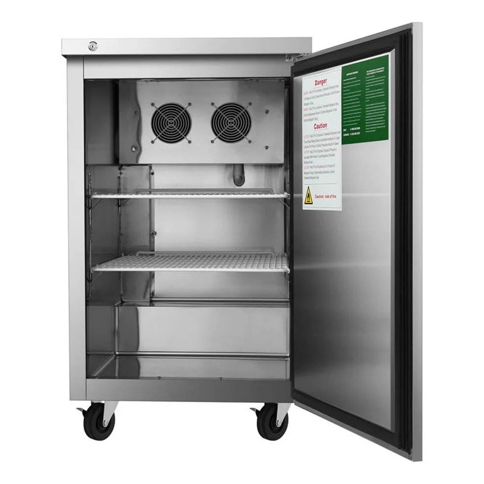Atosa USA MBB23GR 23“ One Section Back Bar Cooler with Solid Door, 8.2 cu. ft.