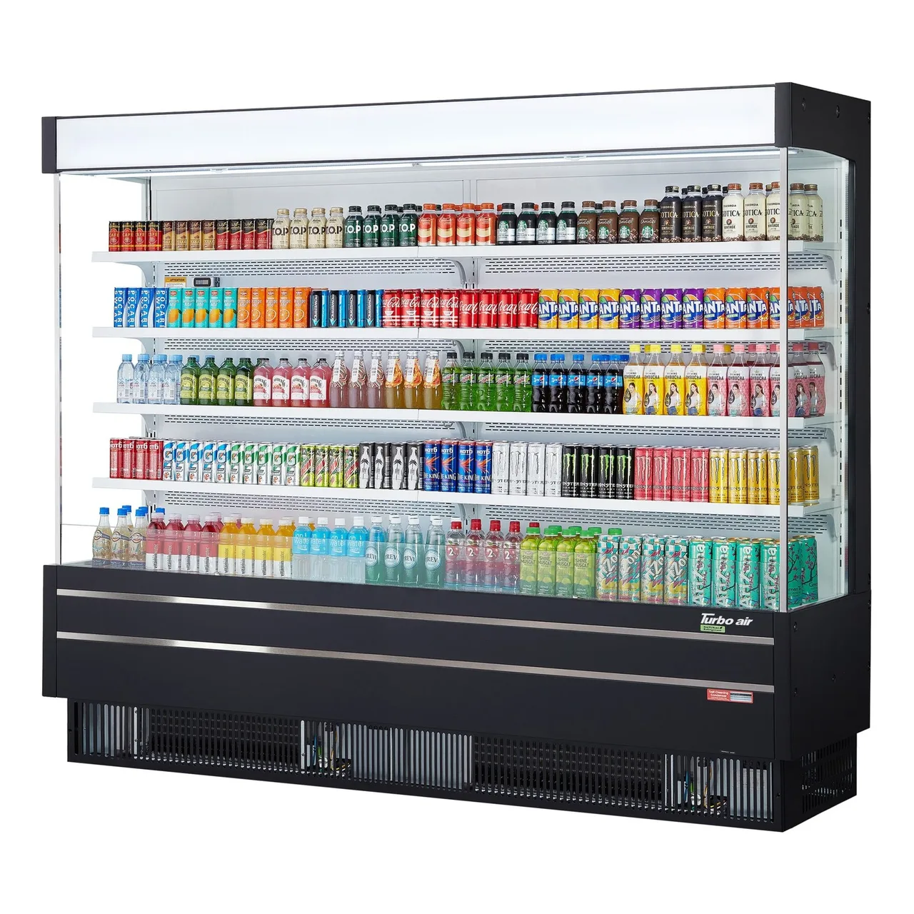 Turbo Air TOM-96SEW(B)-N 100″ Vertical Open Air Merchandiser, Specify Exterior, Self-Contained, 4 Shelves, 42.6 cu. ft.