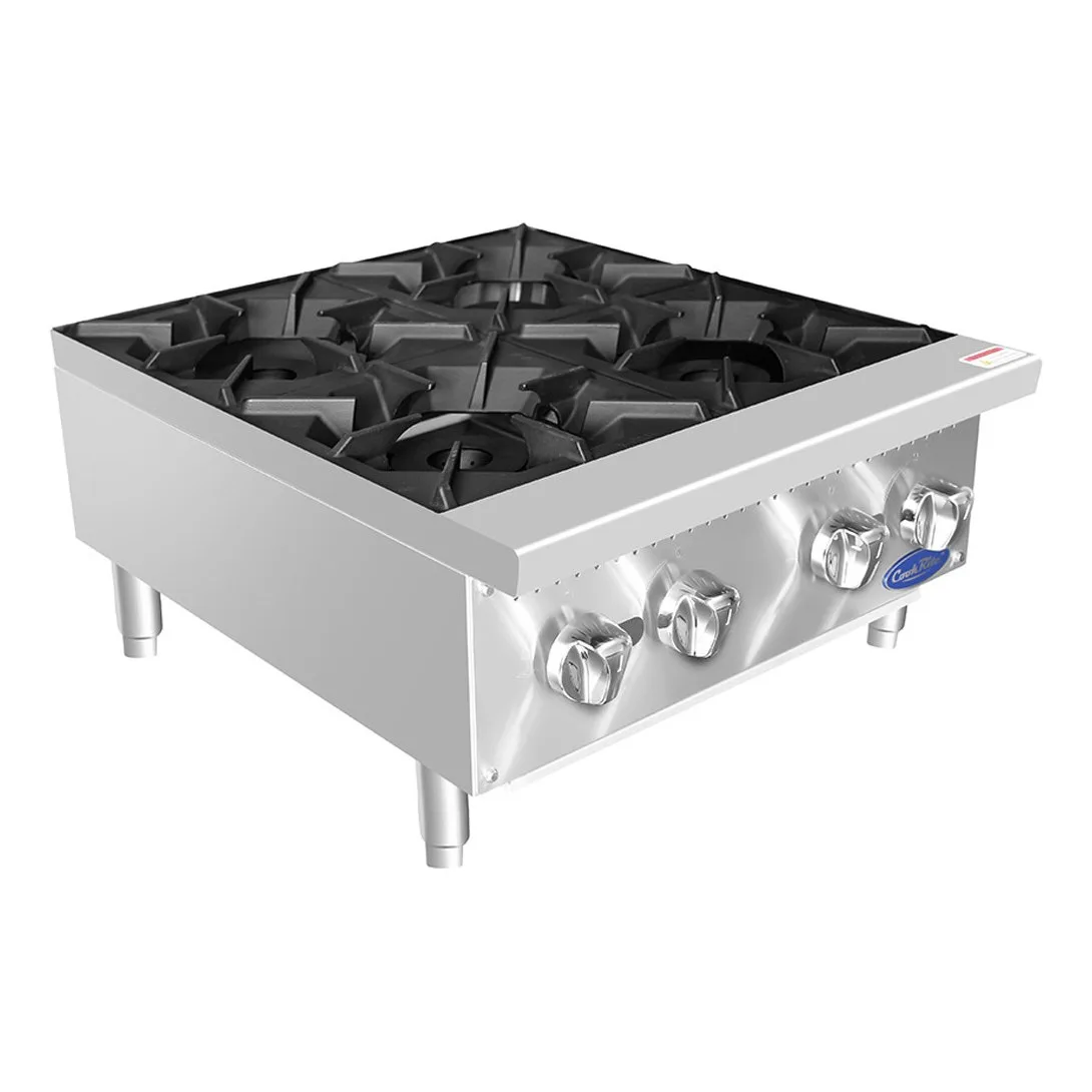 Atosa USA ACHP-4 24“ Countertop Gas Hotplate with (4) Burners, Manual Controls, 128.000 BTU