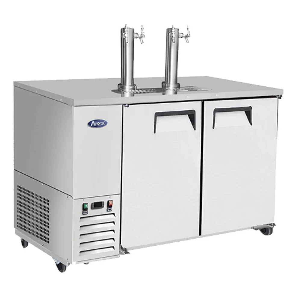 Atosa USA MKC58GR 57“ 2 Towers Draft Beer Cooler Dispenser, 17.3 cu. ft.