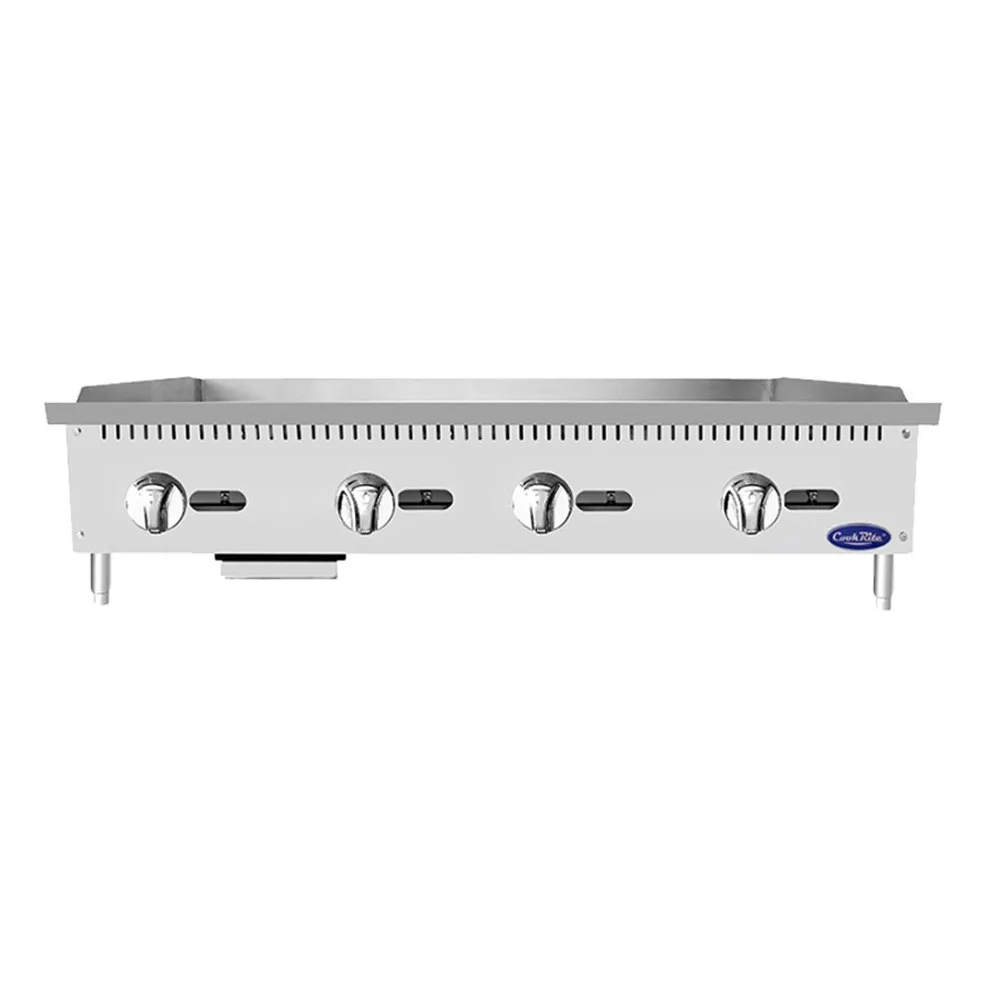 Atosa USA ATMG-48 48“ CookRite Countertop Gas Griddle w/ Manual Controls, 120.000 BTU