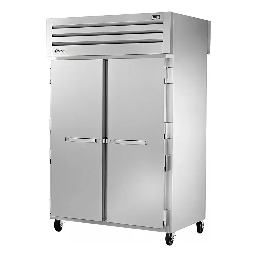 True STR2R-2S-HC 52 3/5″ Two Section Reach In Refrigerator, (2) Left/Right Hinge Solid Doors, 115v
