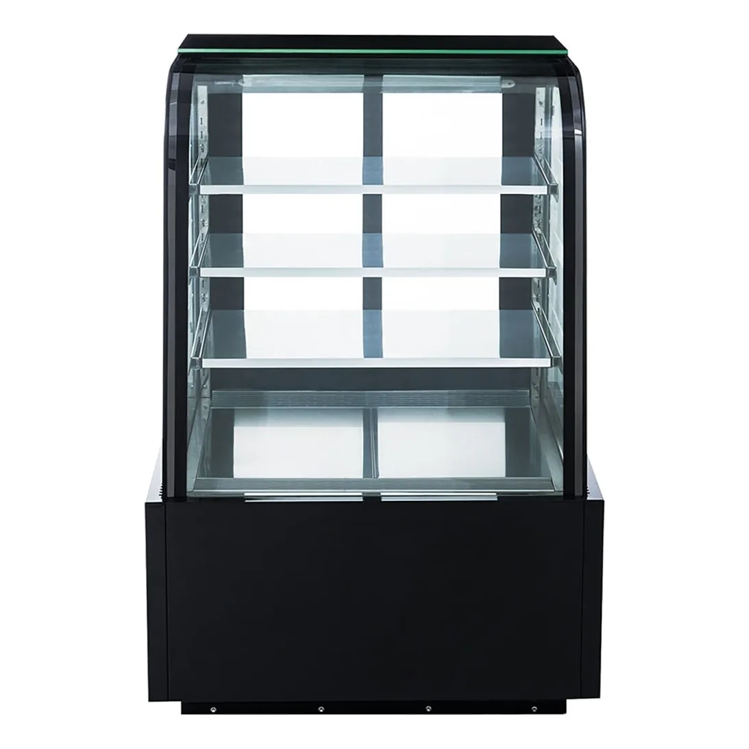 Dukers DDM48R-CB 48" Full Service Bakery Case w/ Curved Glass - (4) Levels, 115v