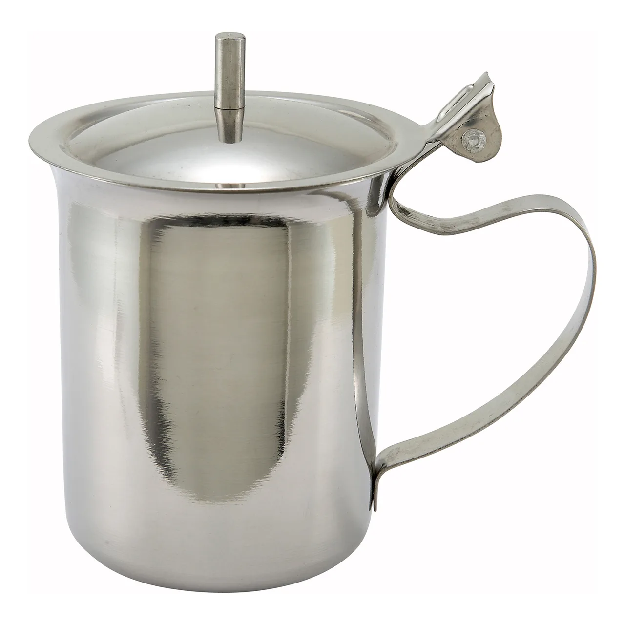 Winco SCT-10 10 oz. Stainless Steel Cream Server with Knob