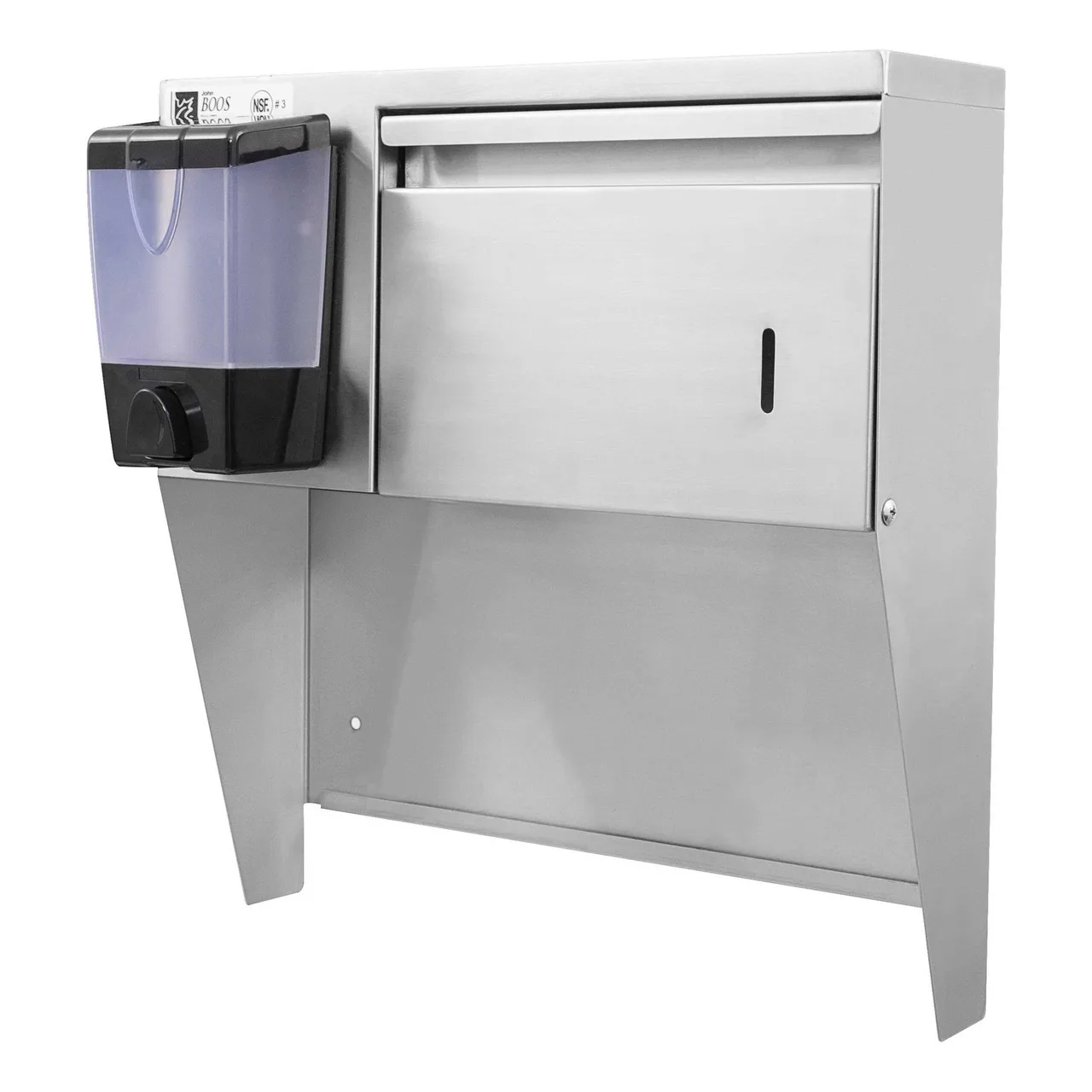 John Boos PB-STD-1410 Towel & Soap Dispenser, 17-1/4"W X 4-3/4"D X 18"H