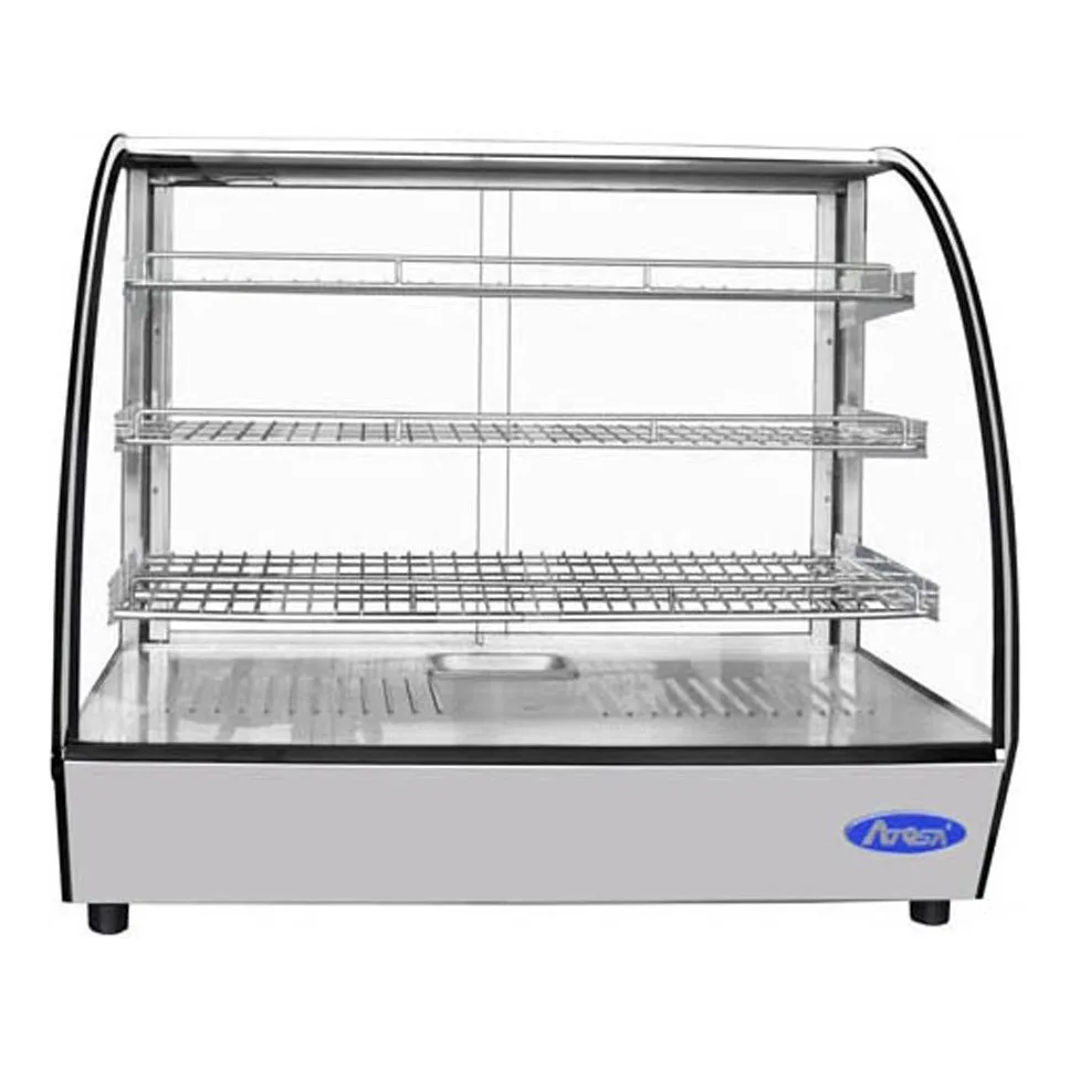 Atosa USA CHDC-44 27" Countertop Heated Display Case, (2) Door, (3) Shelves, 4.4 Cu. Ft. Capacity