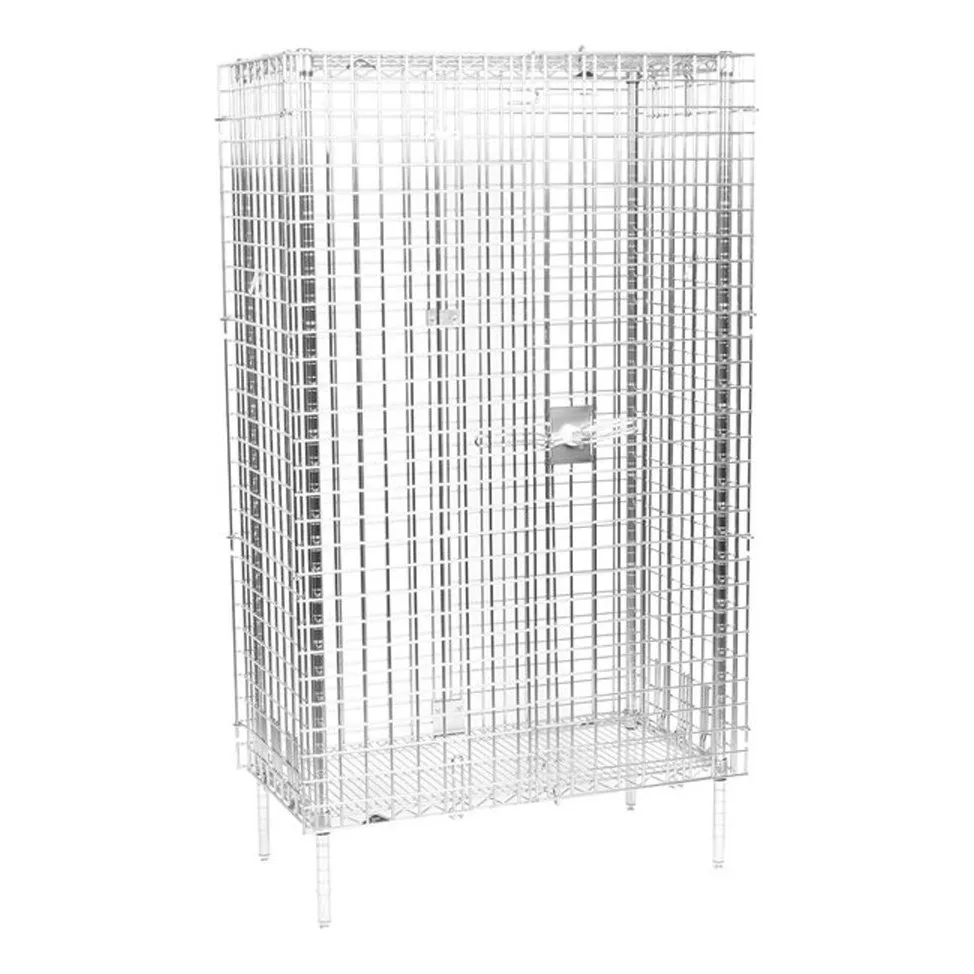 Metro SEC33C Super Erecta Chrome Stationary Security Unit, 38 1/2" x 21 1/2" x 66 13/16"