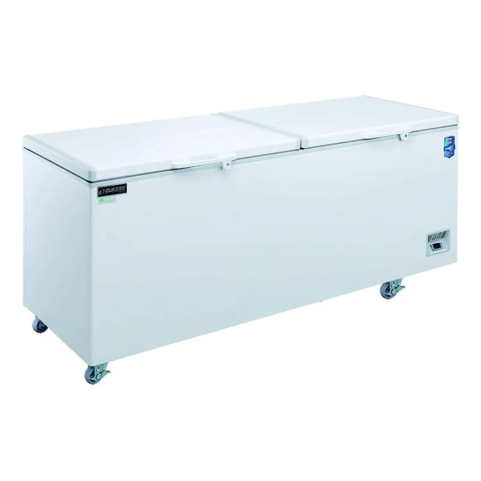 Dukers BD/BG-520 59 1/4" Mobile Chest Freezer w/ (2) Baskets - White, 115v