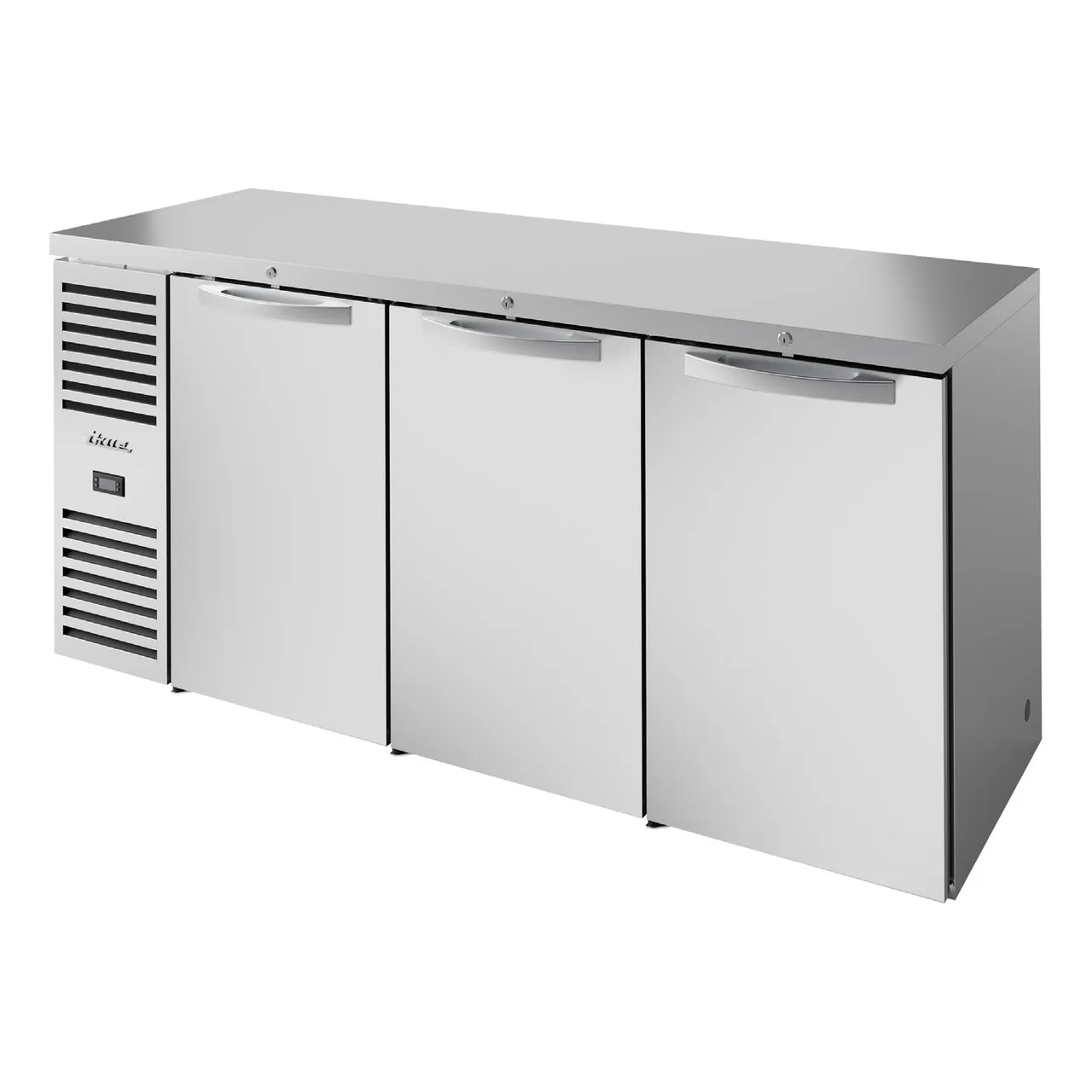 True TBR84-RISZ1-L-S-SSS-1 Stainless Steel 84″ Solid Swing Door Back Bar Refrigerator with LED