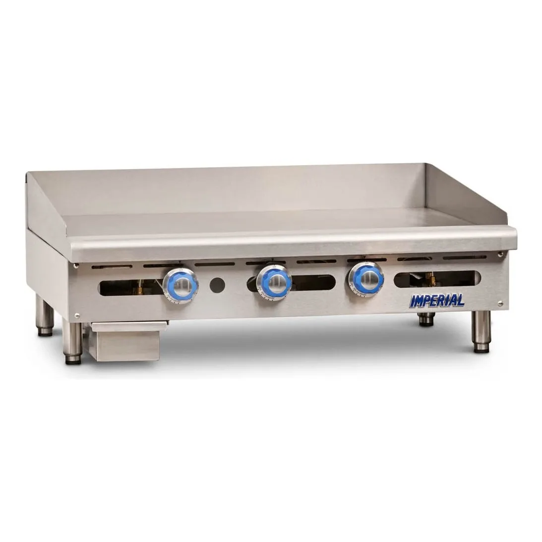 Imperial ITG-48 48″ Countertop Thermostatic Gas Griddle, 1″ Steel Plate, 120.000 BTU