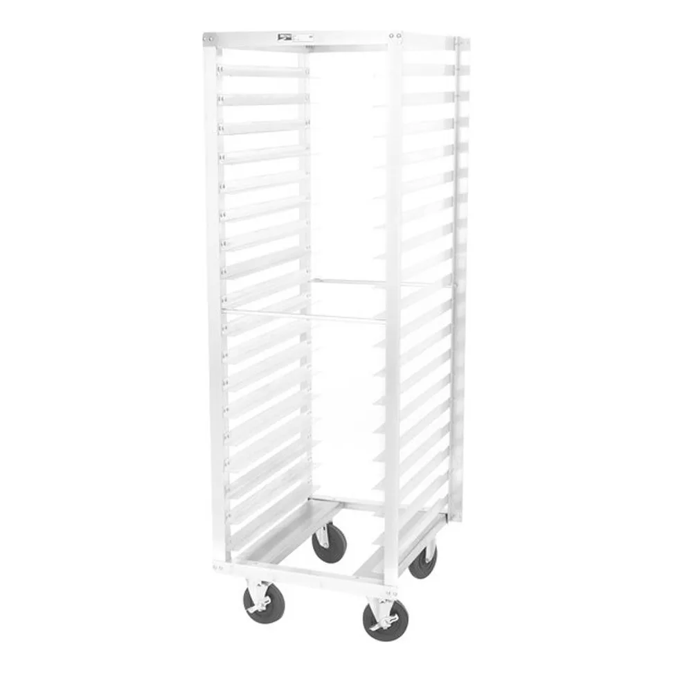 Metro RF3N 18 Pan Aluminum End Load Roll-In Refrigerator Pan Rack with 3" Slide Spacing