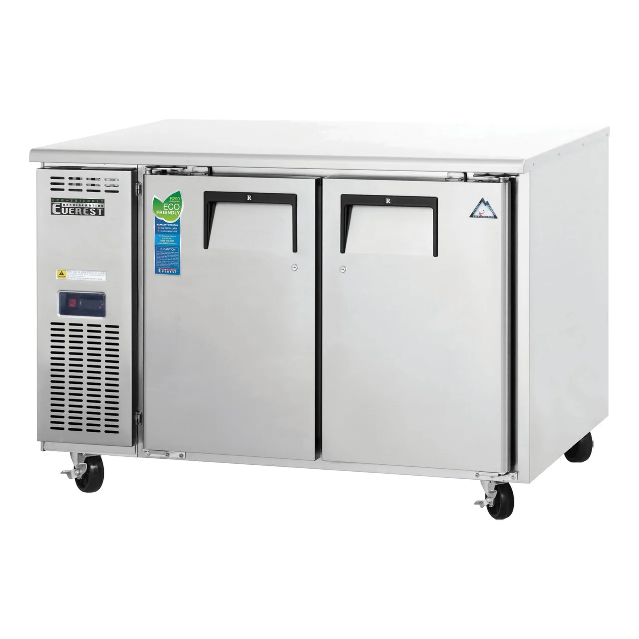 Everest ETR2-24 47″ Two Section Undercounter Refrigerator w/ 2 Doors, 9 cu. ft.