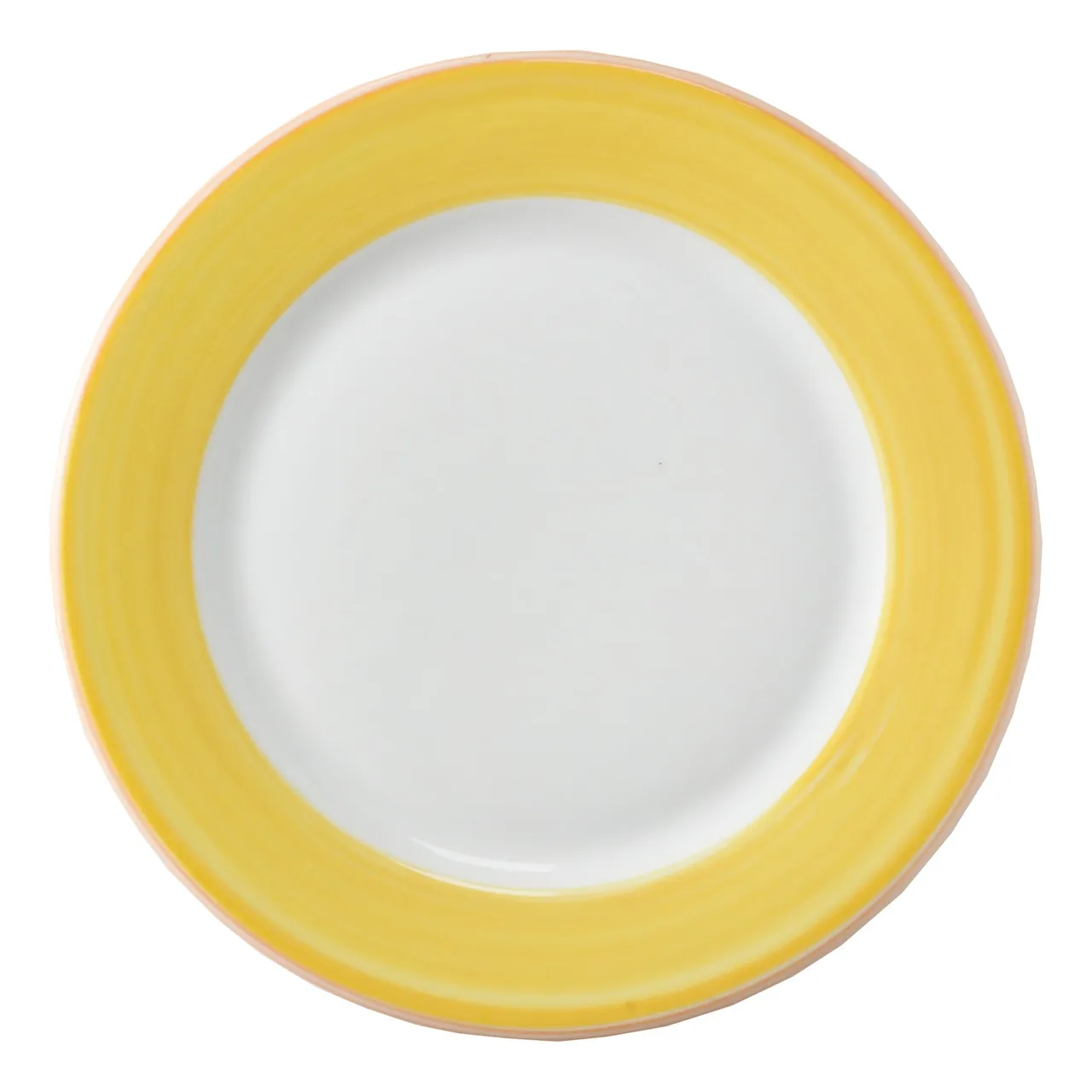 GET PA1600902324 9" Porcelain Plate, Rolled Orange Edge (Multi‑Color), Scratch‑Res Safe - Dozen