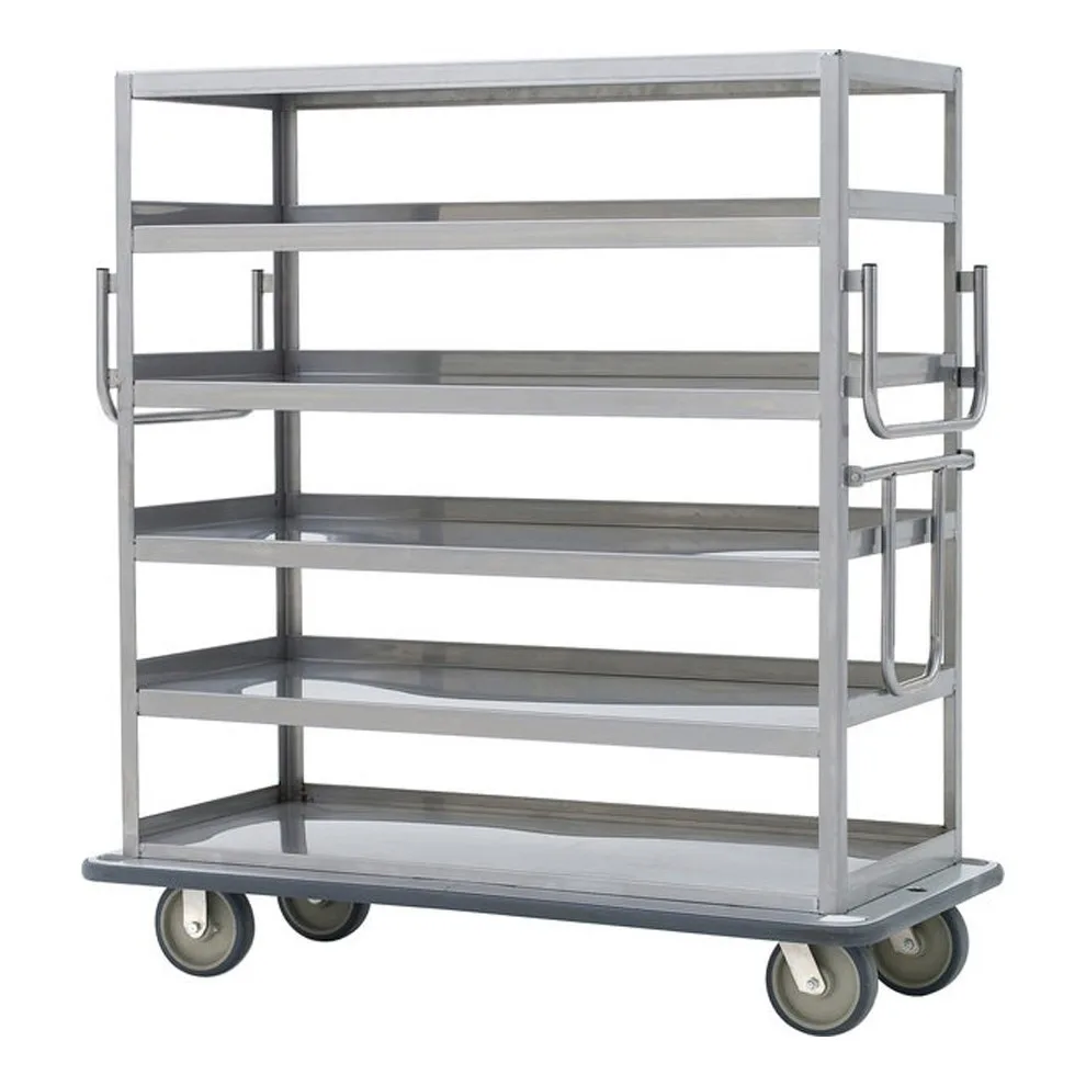 Metro MQ-512F Stainless Steel Queen Mary Banquet Cart with (5) Flat Shelves