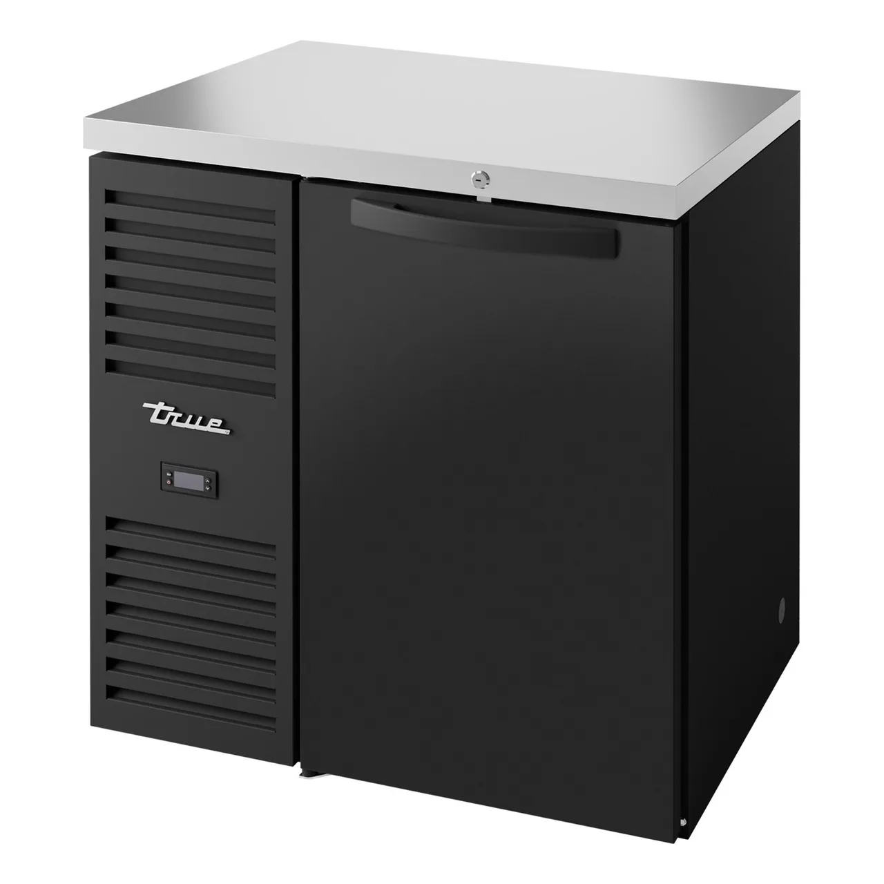 True TBR32-RISZ1-L-B-S-1 32″ Solid Swing Door Back Bar Refrigerator with LED Interior Lighting