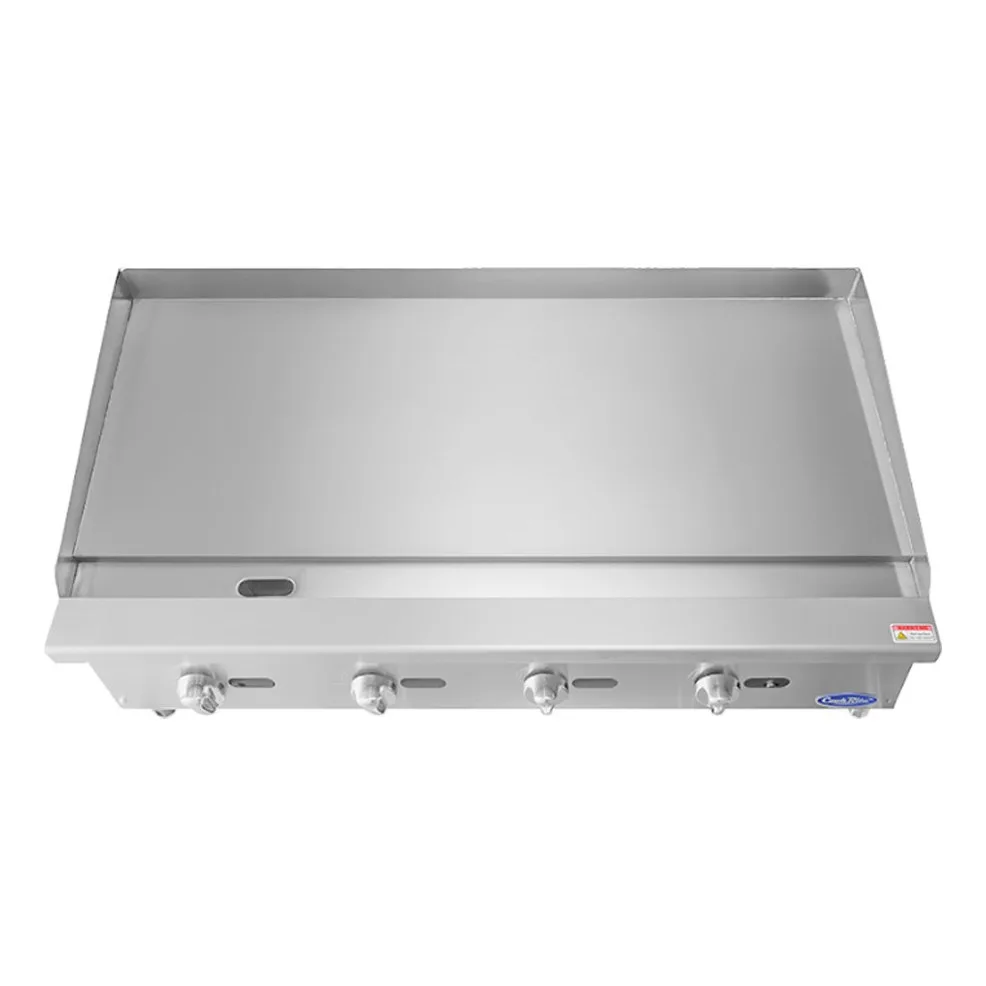 Atosa USA ATMG-48 48“ CookRite Countertop Gas Griddle w/ Manual Controls, 120.000 BTU