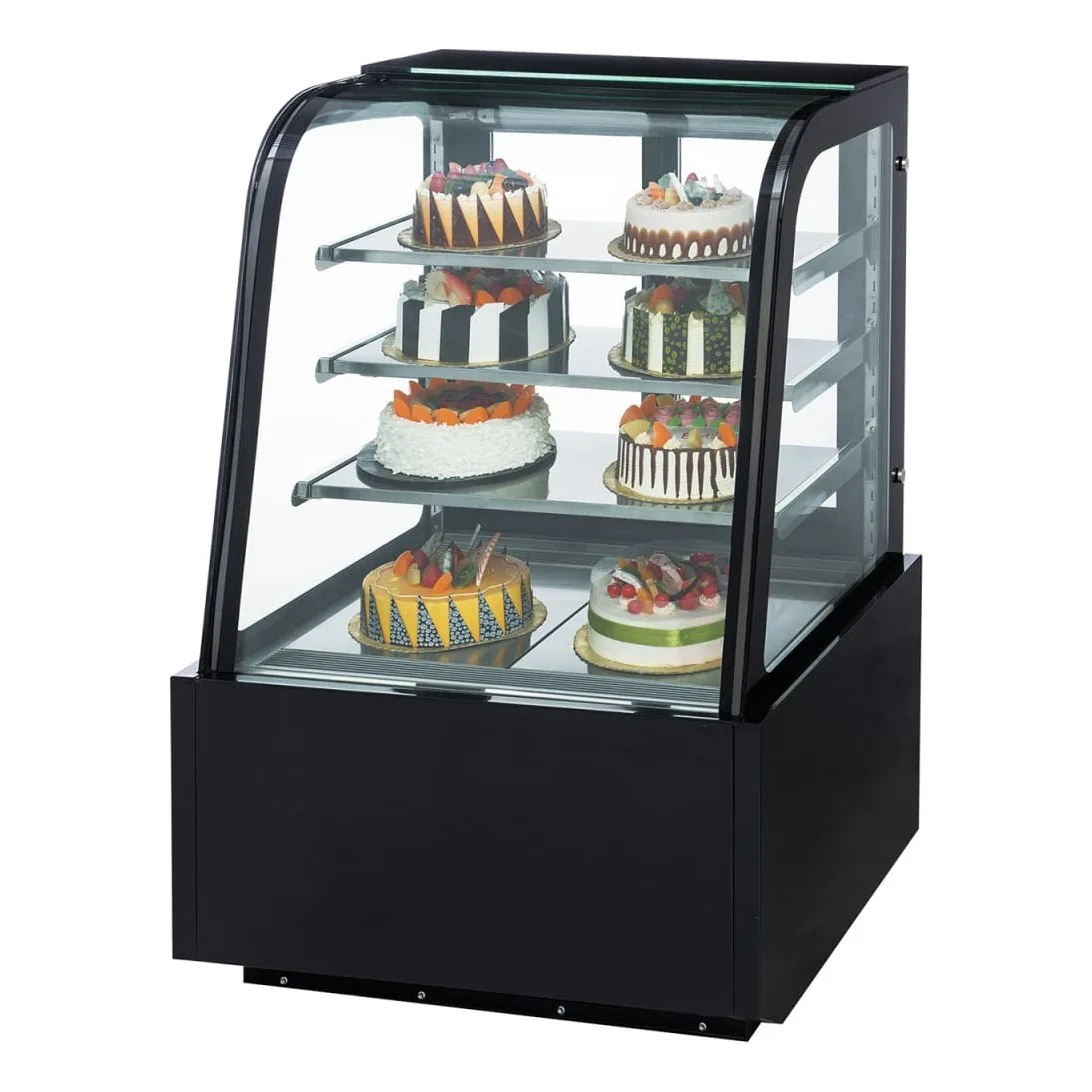 Dukers DDM60R-CB 60" Full Service Bakery Case w/ Curved Glass - (4) Levels, 115v
